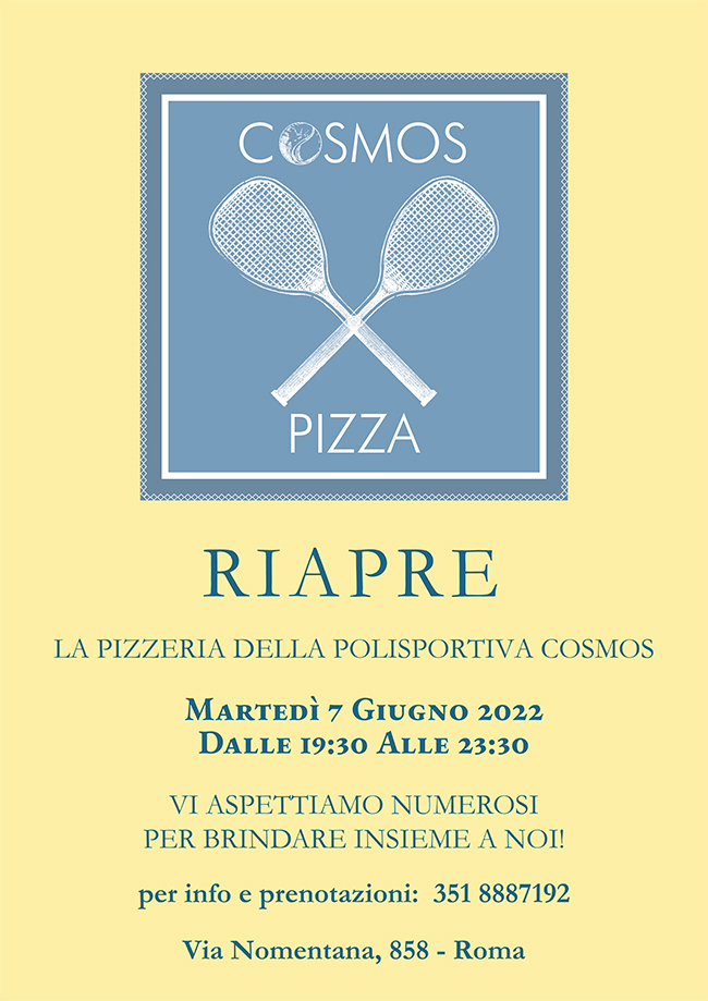 Riapre la pizzerie del Cosmos !!!